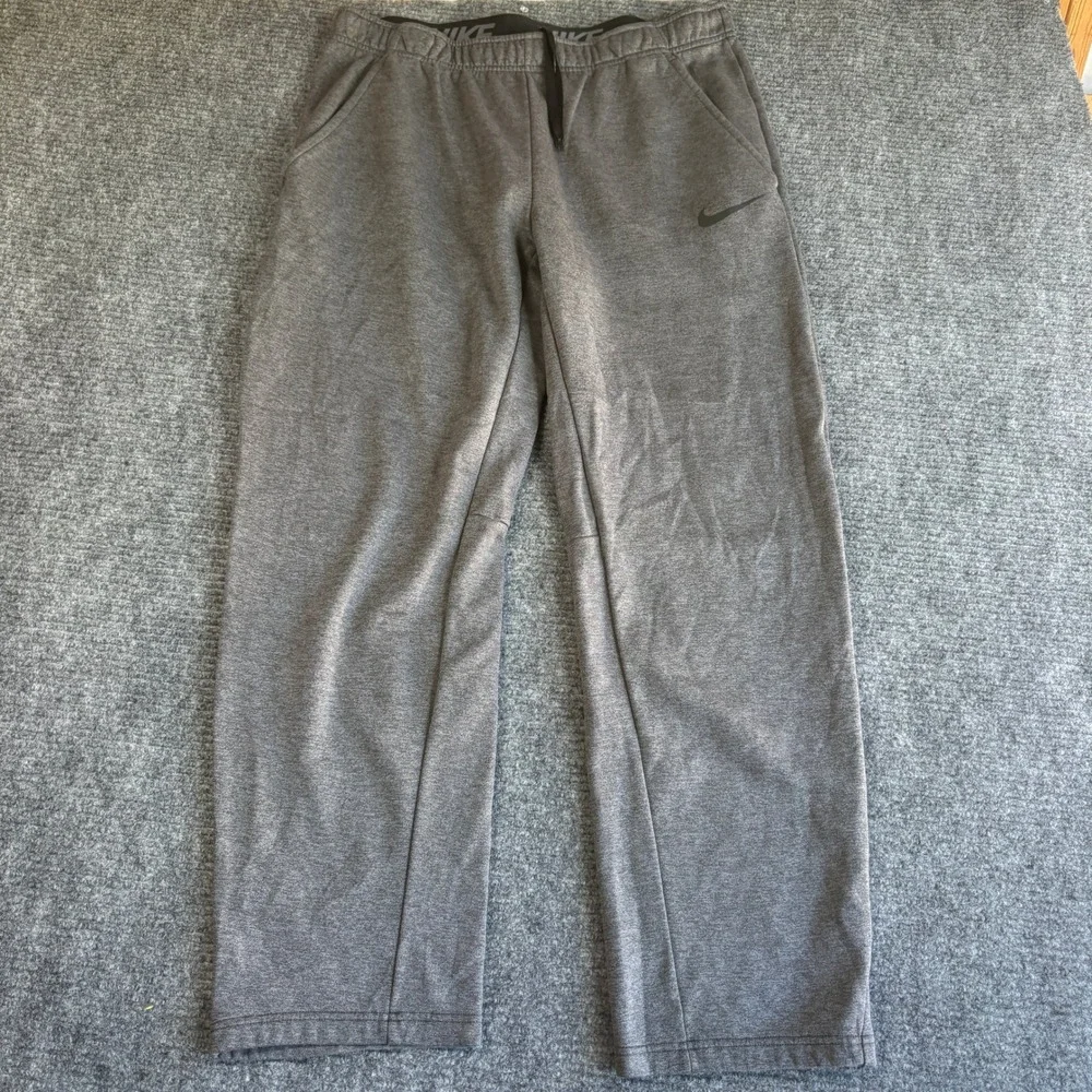 Nike Dri-FIT Mens Gray Fleece Jogger Sweatpants Large 3595